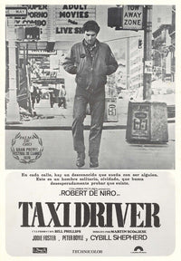 Taxi Driver Movie Poster Print showcasing classic film art.