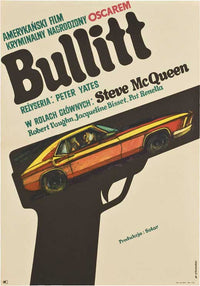 Bullitt Movie Poster Print showcasing iconic film imagery.