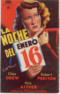 Night of January 16th Movie Poster Print showcasing classic film art.