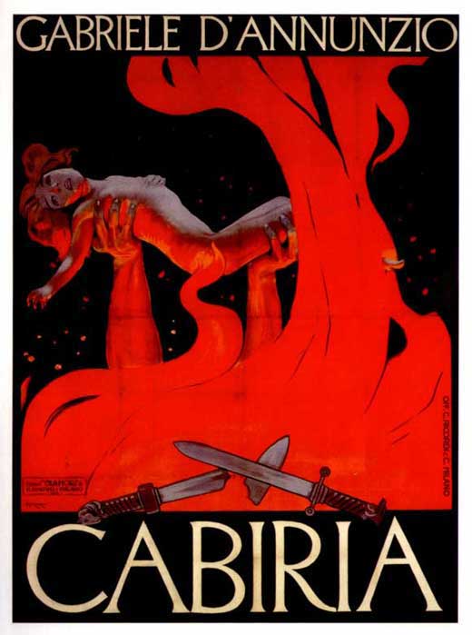Cabiria Movie Poster Print showcasing classic film art.