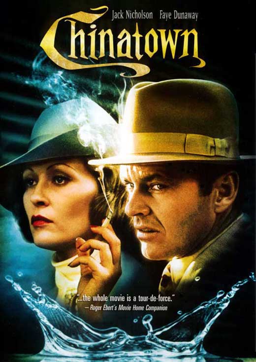 Chinatown Movie Poster Print showcasing classic film art.