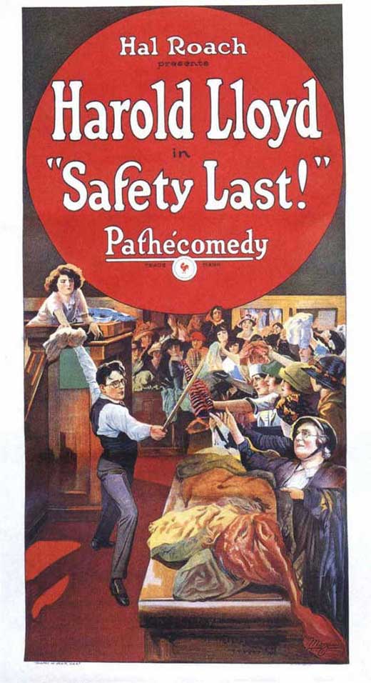 Safety Last Movie Poster Print featuring Harold Lloyd