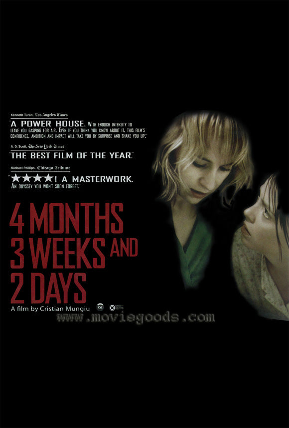 4 Months, 3 Weeks and 2 Days Movie Poster Print.