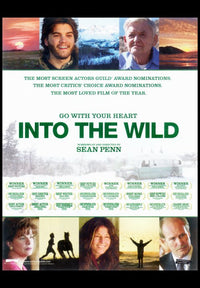 Into The Wild Movie Poster Print featuring stunning nature visuals.
