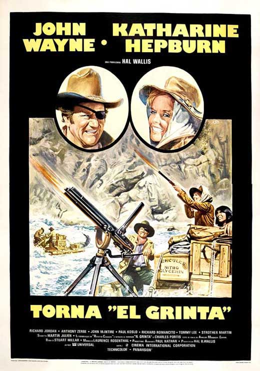 Rooster Cogburn Movie Poster Print showcasing classic film art.