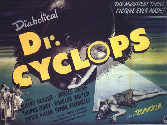 Doctor Cyclops Movie Poster Print showcasing classic horror art