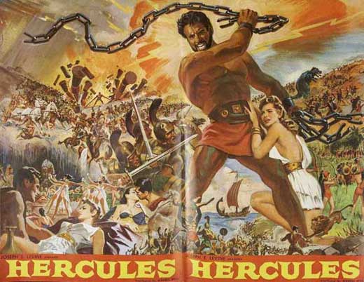 Hercules Movie Poster Print featuring Disney animation art.