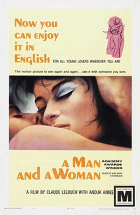 Man and a Woman Movie Poster Print featuring romance theme.