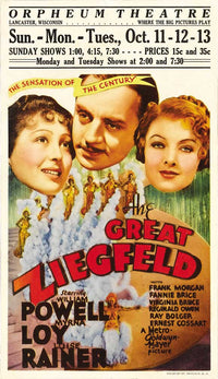 The Great Ziegfeld Movie Poster Print showcasing classic film art.