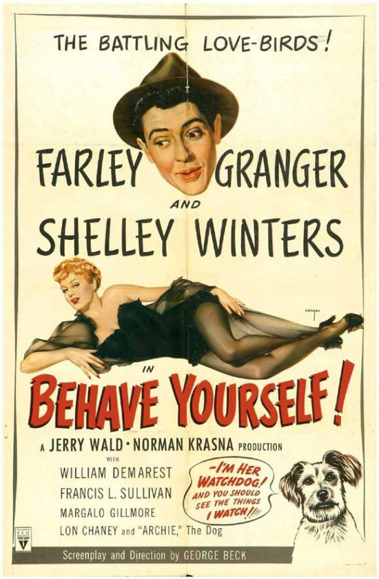 Behave Yourself Movie Poster Print showcasing classic cinema art.