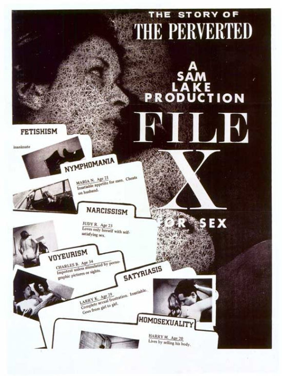 File X for Sex Movie Poster Print featuring bold imagery.