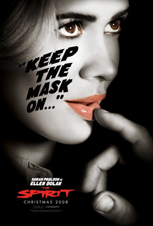 The Spirit Movie Poster Print featuring a masked hero in vibrant colors.