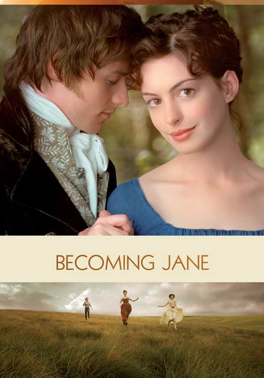 Becoming Jane Movie Poster Print - 27x40 size, featuring romantic literature theme.