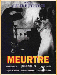 Murder! Movie Poster Print featuring classic film art.