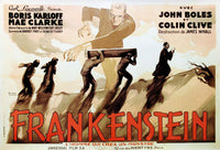 Frankenstein Movie Poster Print featuring classic horror imagery.