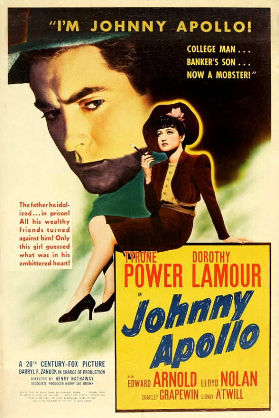 Johnny Apollo Movie Poster Print showcasing classic cinema art.