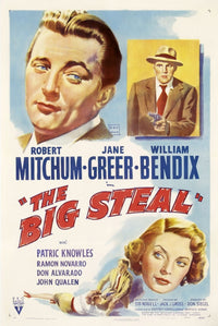 The Big Steal Movie Poster Print featuring vibrant imagery and colors.