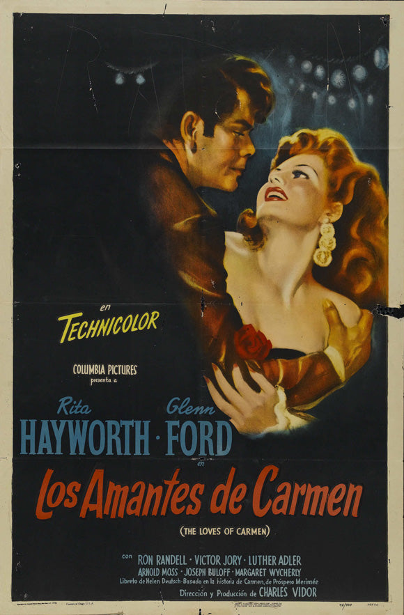 The Loves of Carmen Movie Poster Print showcasing vibrant colors and classic design.