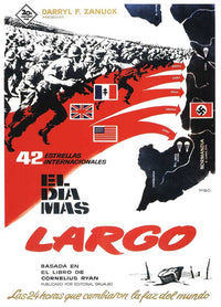 The Longest Day Movie Poster Print showcasing iconic war film imagery.