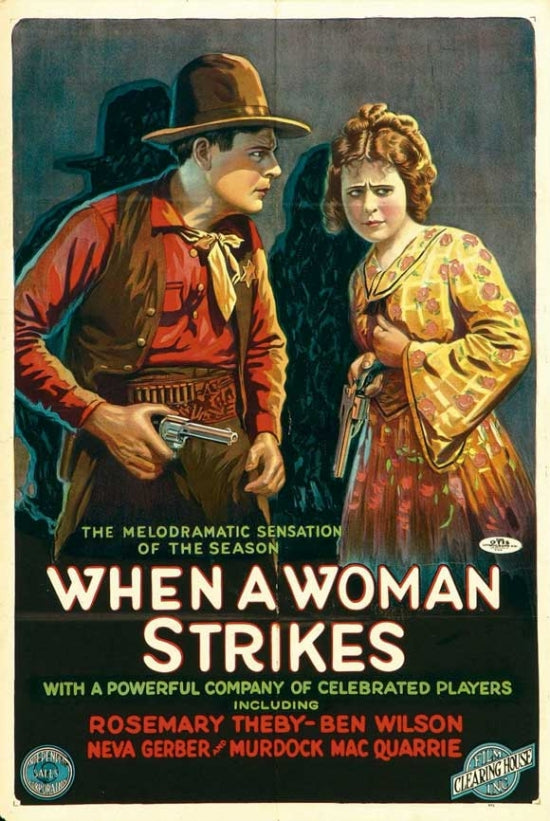 When a Woman Strikes Movie Poster Print featuring captivating cinematic artwork.