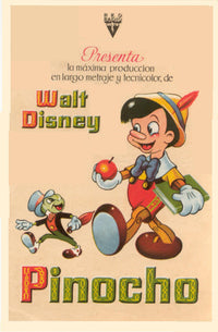 Pinocchio Movie Poster Print showcasing classic Disney artwork.