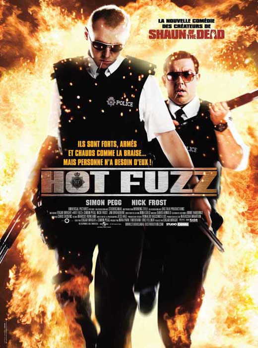 Hot Fuzz Movie Poster Print showcasing action and comedy elements.