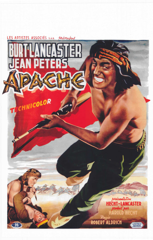 Apache Movie Poster Print featuring vibrant colors and dynamic imagery.