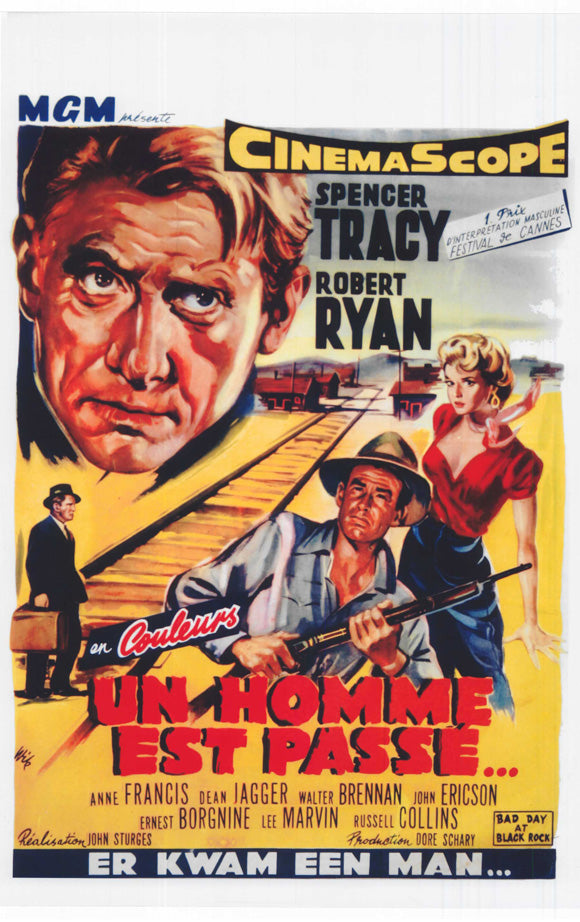 Bad Day at Black Rock Movie Poster Print showcasing classic film artwork.