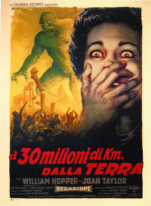 20 Million Miles to Earth Movie Poster Print showcasing classic sci-fi art.