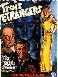 Three Strangers Movie Poster Print showcasing the film's intriguing design.
