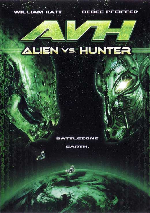 AVH: Alien vs. Hunter Movie Poster Print showcasing an intense sci-fi battle scene.