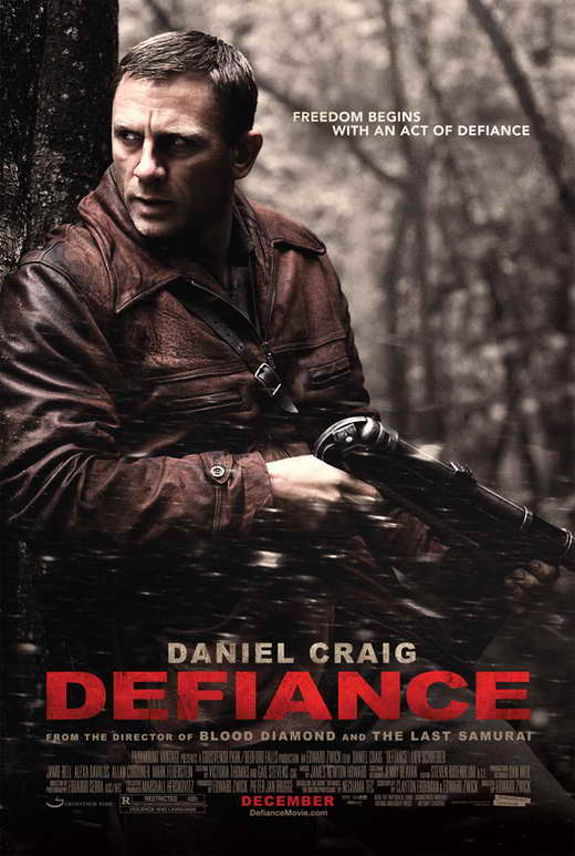 Defiance movie poster print featuring powerful cinematic imagery.