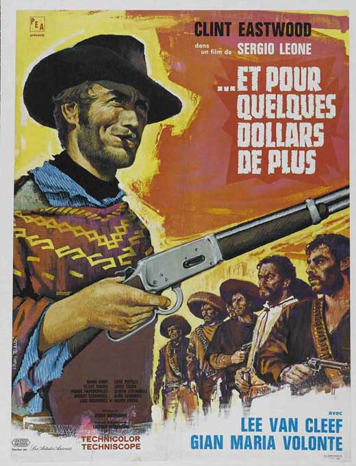 A Fistful of Dollars movie poster print featuring Clint Eastwood.