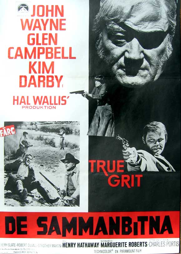 True Grit Movie Poster Print featuring dramatic film imagery.