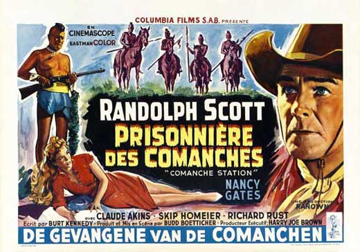 Comanche Station Movie Poster Print showcasing classic Western film art.