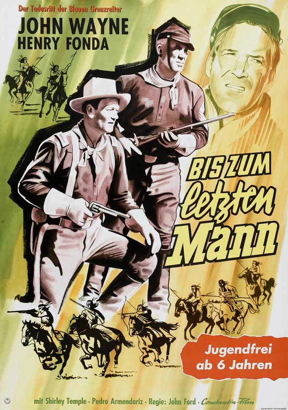 Fort Apache Movie Poster Print showcasing classic film art.