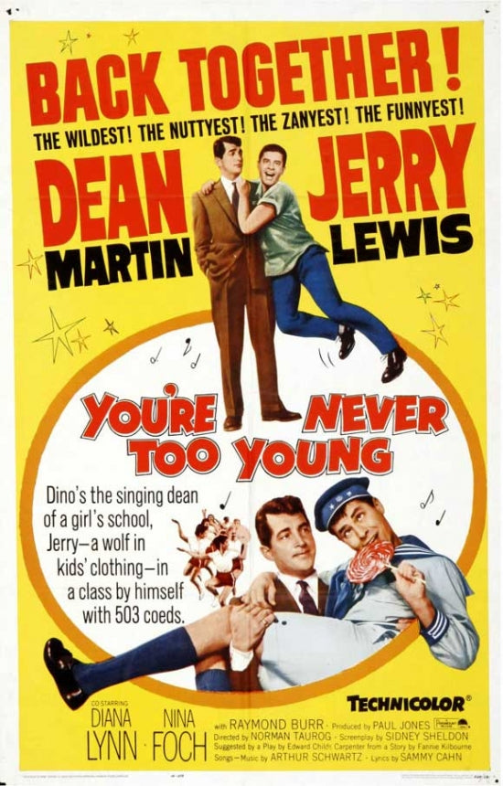 You're Never Too Young Movie Poster Print featuring vibrant design.