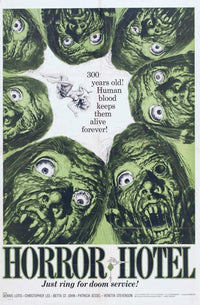 Horror Hotel Movie Poster Print showcasing classic horror film art.