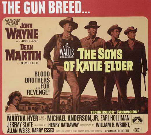 Sons of Katie Elder Movie Poster Print showcasing classic Western art.