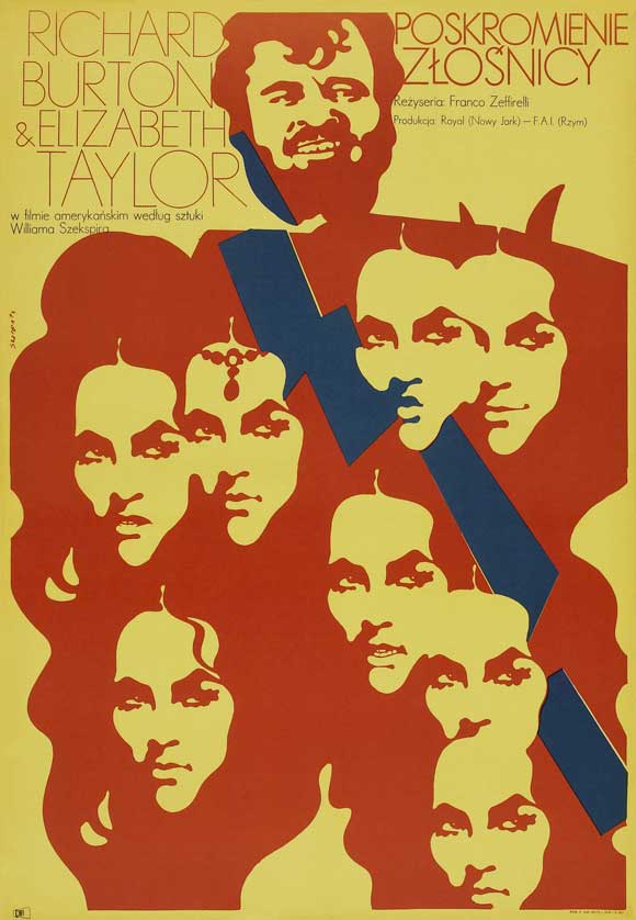 The Taming of the Shrew Movie Poster Print showcasing classic Shakespearean art.