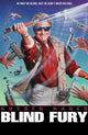Blind Fury Movie Poster Print featuring a blind swordsman in action.