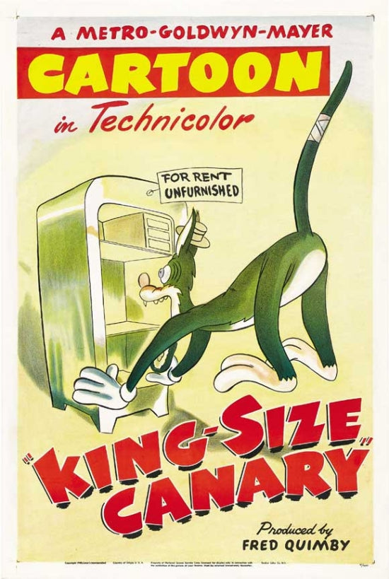 King-Size Canary Movie Poster Print featuring classic animation character
