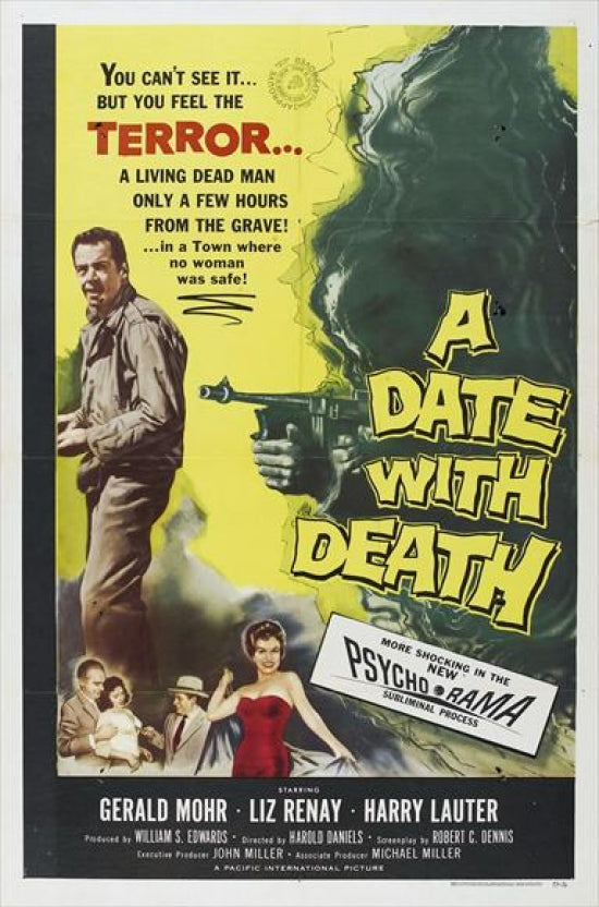 Date with Death Movie Poster Print, vibrant colors and dramatic design.