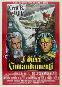 The Ten Commandments Movie Poster Print showcasing classic film imagery.