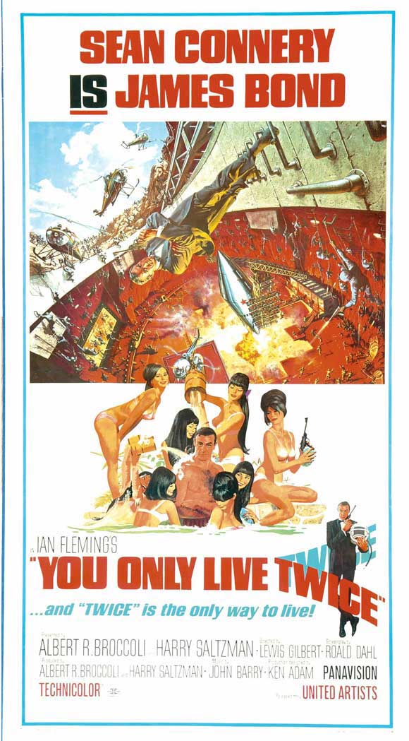 You Only Live Twice Movie Poster Print featuring iconic imagery.