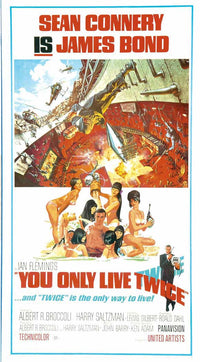 You Only Live Twice Movie Poster Print featuring iconic imagery.