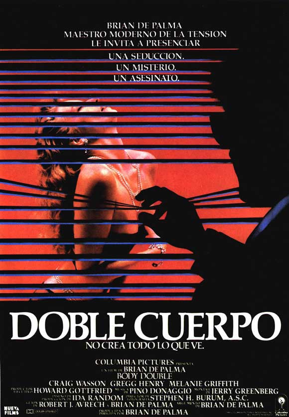 Body Double Movie Poster Print featuring cinematic suspense.