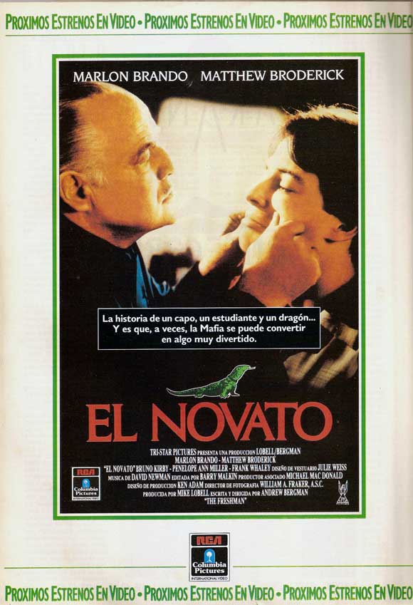 The Freshman Movie Poster Print showcasing classic comedy artwork.