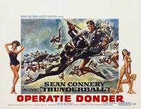 Thunderball Movie Poster Print featuring classic James Bond imagery.