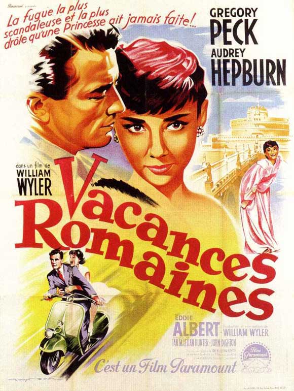 Roman Holiday Movie Poster Print showcasing cinematic charm